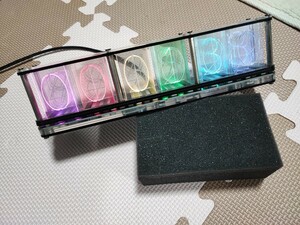 ジャンク ニキシー管風　時計 LED