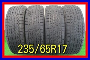 ■中古タイヤ■　235/65R17 108Q YOKOHAMA ice GUARD G075 CR-V等 冬タイヤ スタッドレス レアサイズ 4WD 激安　送料無料 B763