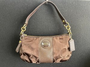 ST0702-34　ゆうパック着払い　COACH　ハンドバッグ　H1161-F18035　コーチ　シグネチャー　ブラウン系　