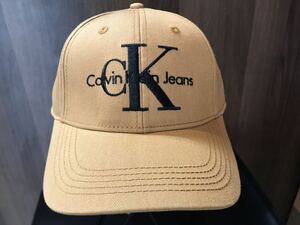 CALVIN KLEIN カルバン クライン CK ロゴ キャップ 帽子 コットン ブラウン　系　男女用　フリーサイズ