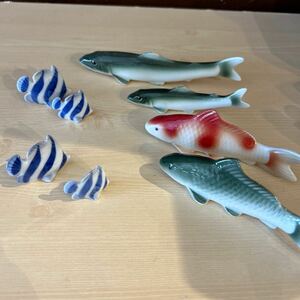 魚型 陶器 鯉 鮎 熱帯魚 磁器 和 飾り 