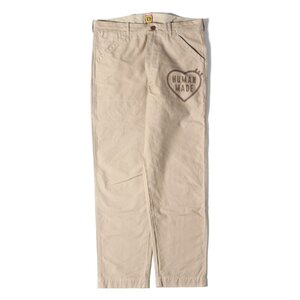 美品 HUMAN MADE ヒューマンメイド パンツ サイズ:M 22AW ハートロゴ ワーク チノ パンツ Heart Logo Chino Pants ベージュ ボトムス