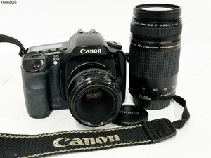 ★シャッターOK◎ Canon キャノン EOS 10D COMPACT-MACRO EF 50mm 1:2.5 75-300mm 1:4-5.6Ⅱ 一眼レフ デジタルカメラ 16868O5-11