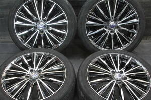 QE条件付送料無料 RAYS VERSUS stratagia VOUGE DR オマケ夏タイヤ 225/45R18×7J +55 5H PCD114.3 4本セット レイズ メッキ オデッセイ 等