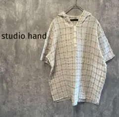 【STUDIOHAND】シャツ　チェック　透け感　プルオーバー　OURS