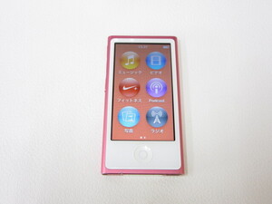 12D505◎Apple iPod nano 第7世代 A1446 (MD475J) 16GB ピンク 動作品 初期化済み◎中古