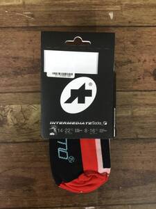 CH528 新品 アソス assos ソックス INTERMEDIATE Socks 0 赤 211010058000