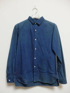 中古品 visvim LONG RIDER SASHIKO SHIRT L/S DK. INDIGO サイズ2