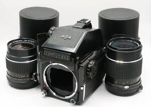 ★良品★　マミヤ MAMIYA M645 1000S 中判カメラ レンズ2個＋ファインダー＋その他付属品付 #652