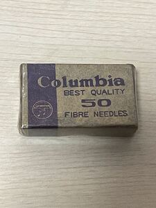 Columbia コロンビア FIBRE NEEDLES 竹針 蓄音機 当時物 昭和 レトロ 未開封品 希少