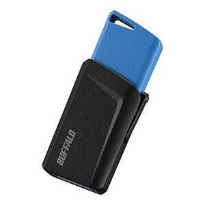 バッファロー BUFFALO USB3.1(Gen1)プッシュスライドUSBメモリ 32GB ブルー RUF3-SP32