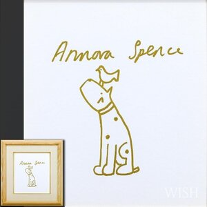 【真作】【WISH】アノラ・スペンス ANNORA SPENCE ペン画 ◆犬と鳥 　　〇イギリスの画家 イギリス国内外活躍 ロンドンで制作 #24123477