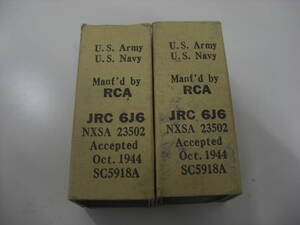 JRC 6J6/RCA(Western Electric?) 元箱入りの2本セットその2