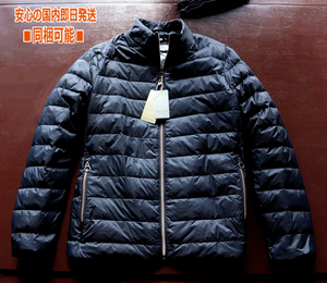 新品 正規品 レア■欧州流通BEXLEYS紺XXL 超軽量 ダウン ジャケット ネイビー メンズ 北欧 赤金ファスナー 軽量 白ダウン90％ 大きいサイズ