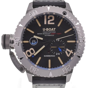 ユーボート U-BOAT 9007A クラシコ ソンメルソ 24時間インジケーター デイト 自動巻き メンズ 極美品 箱・保証書付き H#131294