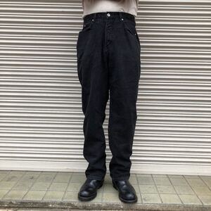 00s USA REFLECT Jeans デニムパンツ 90s ヴィンテージ ブラック アメリカ古着 黒 85cm テーパード W34 オールド ジーンズ Lサイズ