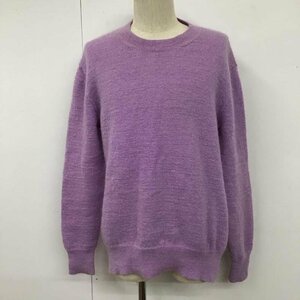 A BATHING APE S アベイシングエイプ ニット、セーター 長袖 クルーネック モヘヤ混 Knit Sweater 紫 / パープル / 10111179