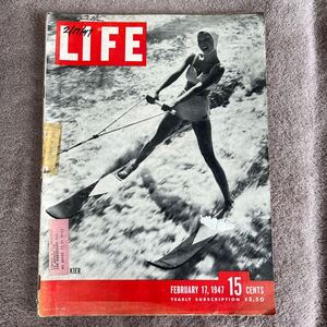 ☆長期保管品☆ 洋書 LIFE 1947年2月17日号 LIFE誌 ライフ誌 洋雑誌 ビンテージ レトロ 雑誌 広告 ポスター コレクター LIFE誌 洋書 ライフ