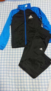 ＠♪166☆未使用・保管品☆adidas☆裏トリコットジャージ上下セット　140②