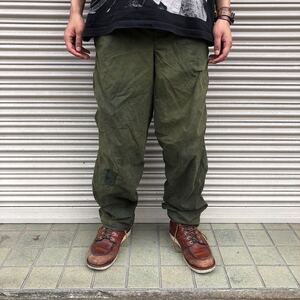 英国製 90s Barbour A124 Lined Trousers バブアー ラインド トラウザーズ オイルド オーバーパンツ ヴィンテージ イギリス ワックス L