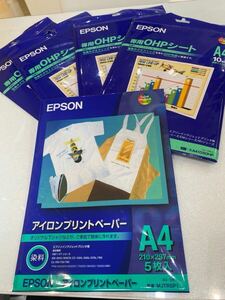 ソ） EPSON アイロンプリントペーパー OHPシート エプソン未使用、使用おまとめ