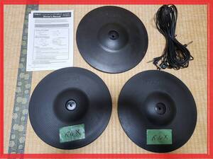 !Roland ローランド CY-12R/C V-Cymbal ライド/クラッシュ 3個セット 訳アリ!(電子ドラム V-Drums TD-8 KD-10 PDX-8 PD-85 CY-12R/C VH-11)