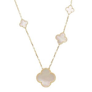 【ヴァンクリーフ アーペル】Van Cleef Arpels マジックアルハンブラ マザーオブパール 11P ネックレス K18YG【中古】200453