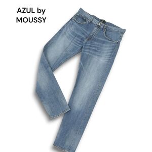 AZUL by MOUSSY アズール マウジー USED加工★ ストレッチ スキニー デニム パンツ ジーンズ Sz.L　メンズ　A4B05534_B#R