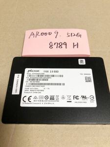 AK0009【中古動作品】micron 内蔵 SSD 512GB /SATA 2.5インチ動作確認済み 使用時間8789H