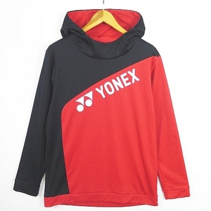 ヨネックス YONEX プルパーカー ジャージ素材 長袖 O ブラック/レッド 2sa5612 メンズ