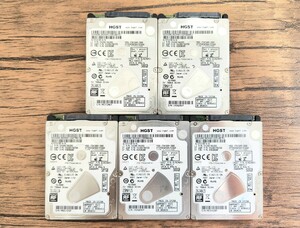 【送料無料】中古HDD 5台セット 500GB HGST SATA 5400RPM 16MB 7mm 2.5インチ 動作確認済 健康状態:正常 Z5K500-500 HDD 5個セット ②