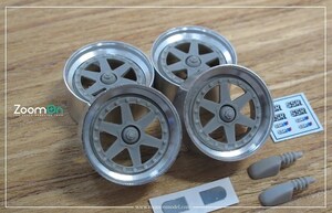 ZoomOn ZR064 1/24 17インチ SSR ホイール・ミラー セット (タミヤR32用) タイヤ別売