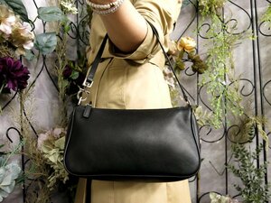 ●超美品●Salvatore Ferragamo フェラガモ●ガンチーニ●カーフ レザー 本革●ミニ ハンド バッグ●黒●シルバー金具●腕掛け●Js51924