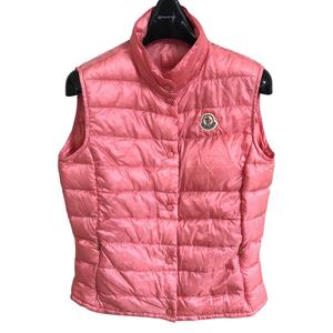 モンクレール MONCLER ダウンベスト ナイロン ピンク 0