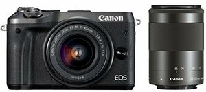 Canon ミラーレス一眼カメラ EOS M6 ダブルズームキット(ブラック) EF-M15-45mm/EF-M55-200mm 付属 　(shin