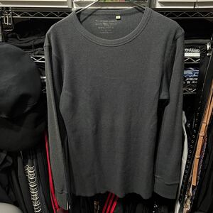 AVIREX アヴィレックス DAILY デイリー 長袖 サーマル クルーネック Tシャツ ブラック XL 6153515 ロンT