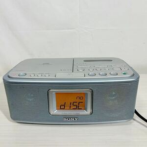 Y347/SONY/ソニー/CDラジオカセットレコーダー/CFD-E500TV/2007年製/通電確認済み/RADIO/オーディオ機器/ジャンク品/ブルー
