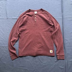 carhartt カーハート ロンtee ヘンリーネック サーマル レディースL 古着 長袖Tシャツ 長袖 ロンTラルフローレン カットソー 