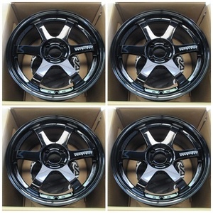 【在庫品】VORK RACING TE37 SONIC 16×8.0J +25 4H-100 BK 4本 ブラック◆RAYS ボルクレーシング レイズ 