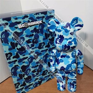 BE@RBRICK BAPE(R) CAMO 400% BLUE コラボ ベアブリック bearbrick MEDICOM TOY コレクション