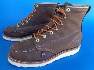 13367■新品 同様 美品 THOROGOOD ソログッド レザー ブーツ 茶 26.5 81/2 VIBRAM レッドウィング 好きに USA アイリッシュセッター