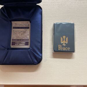 当選品イニシャル入りPEACE ジッポー DESIGN ジッポ ZIPPO TITANIUM