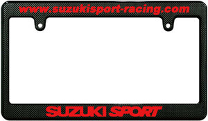 【新品・即決】カーボン調 ナンバーフレーム SUZUKI スズキ 汎用 USDM SUZUKI SPORT スズキスポーツ スズスポ SUZUKISPORT ☆