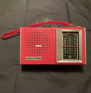 【動作品】NATIONAL PANASONIC　RF-541 レッド　ヴィンテージ FM-AM 2バンド ポータブルラジオ ナショナルパナソニック 1973年 美品