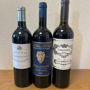 赤ワイン 3本セット 2010 2004 2015 Saint Emillion Grand Cru Losso DI Toscana Terra Noble Gran Reservation カベルネワイン 古酒