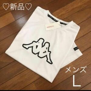 新品Kappa ビッグロゴ 速乾性Tシャツ メンズL 白