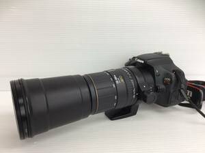 中古/現状品 簡単な撮影確認のみ CanonEOSKISSX5ボディとSIGMA APO 170-500㎜レンズセット ①円スタート送料無料