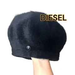 極美品 DIESEL ディーゼル ベレー帽 アンゴラ混 ラビット ファー