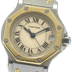 カルティエ CARTIER W2001683 サントスオクタゴンSM YGコンビ デイト クォーツ レディース _847772