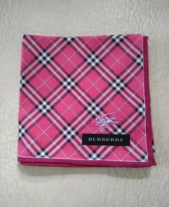 BURBERRY★バーバリー ノバチェック ピンク ハンカチ 大判★50×50cm コットン